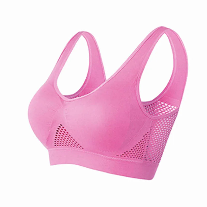 Veyra Active™ Inclusive Impact Sports Bra M-6XL | Seamless Hollow-Out Push-Up Gym Crop Top