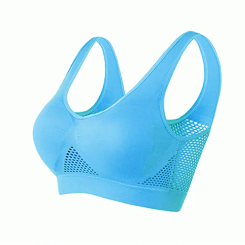 Veyra Active™ Inclusive Impact Sports Bra M-6XL | Seamless Hollow-Out Push-Up Gym Crop Top