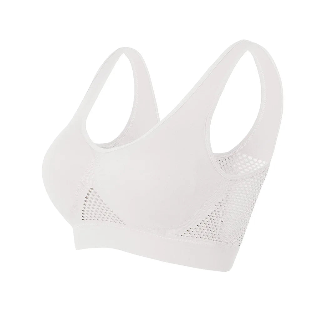 Veyra Active™ Inclusive Impact Sports Bra M-6XL | Seamless Hollow-Out Push-Up Gym Crop Top