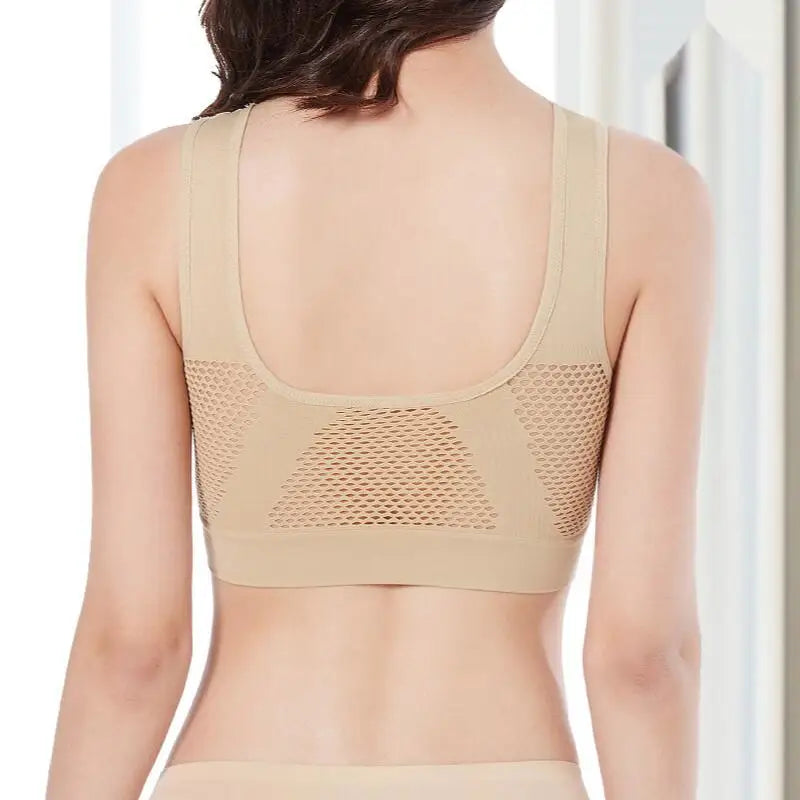 Veyra Active™ Inclusive Impact Sports Bra M-6XL | Seamless Hollow-Out Push-Up Gym Crop Top
