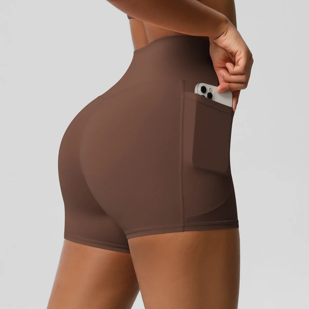 Veyra Active™ Pocketed High-Waisted Yoga Shorts | 100% Squat-Proof Anti-Chafe Biker Shorts