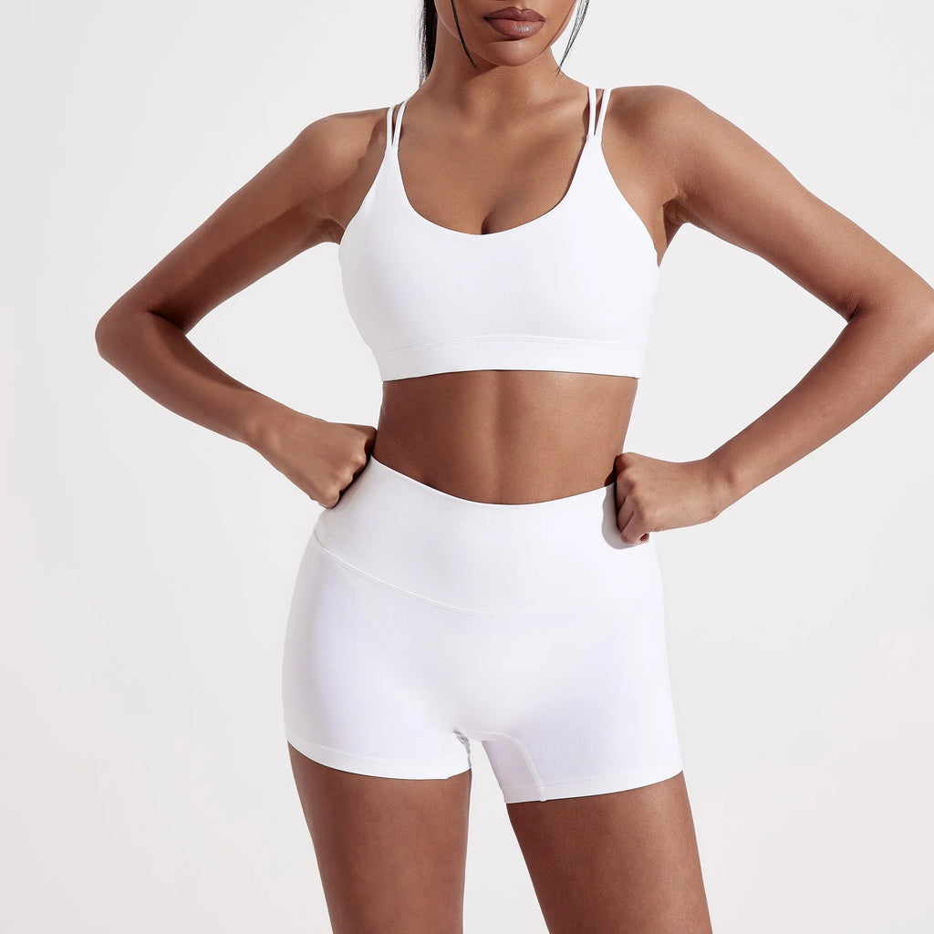 Veyra Active™ Women's Cross-Front Shockproof Sports Bra | High-Strength Push-Up Gym & Yoga Top
