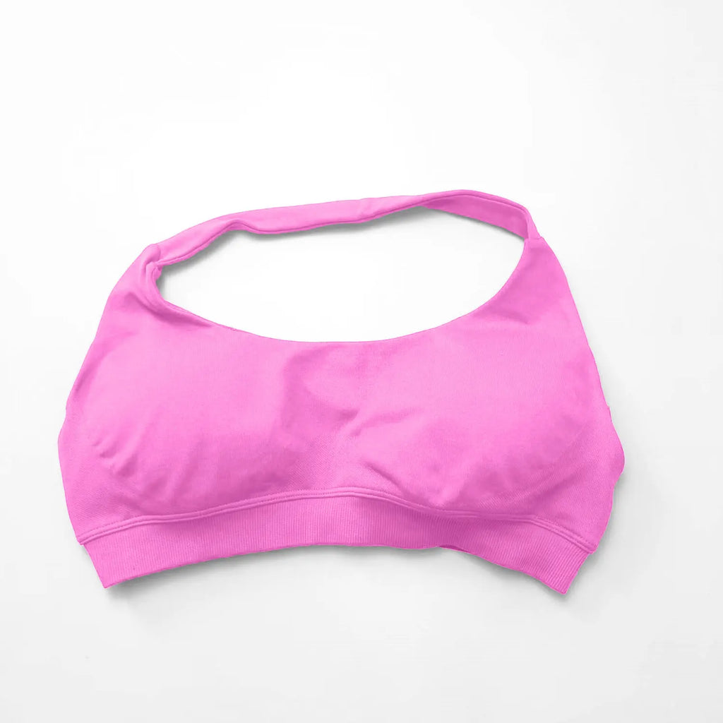 Veyra Active™ Impact Seamless Halter Sports Bra | High-Support Push-Up Gym & Yoga Crop Top
