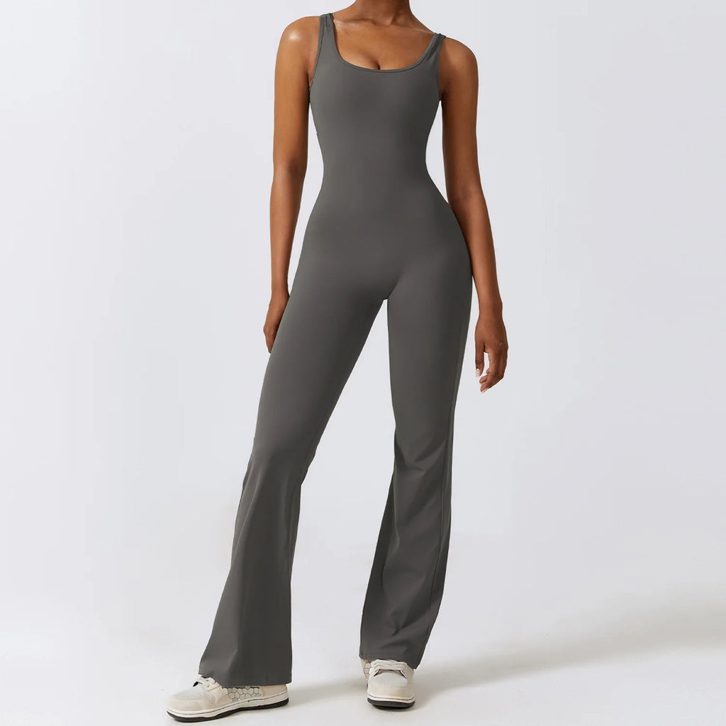 Veyra Active™ Sculpt One-Piece Workout Jumpsuit | Seamless Push-Up Yoga Bodysuit & Romper