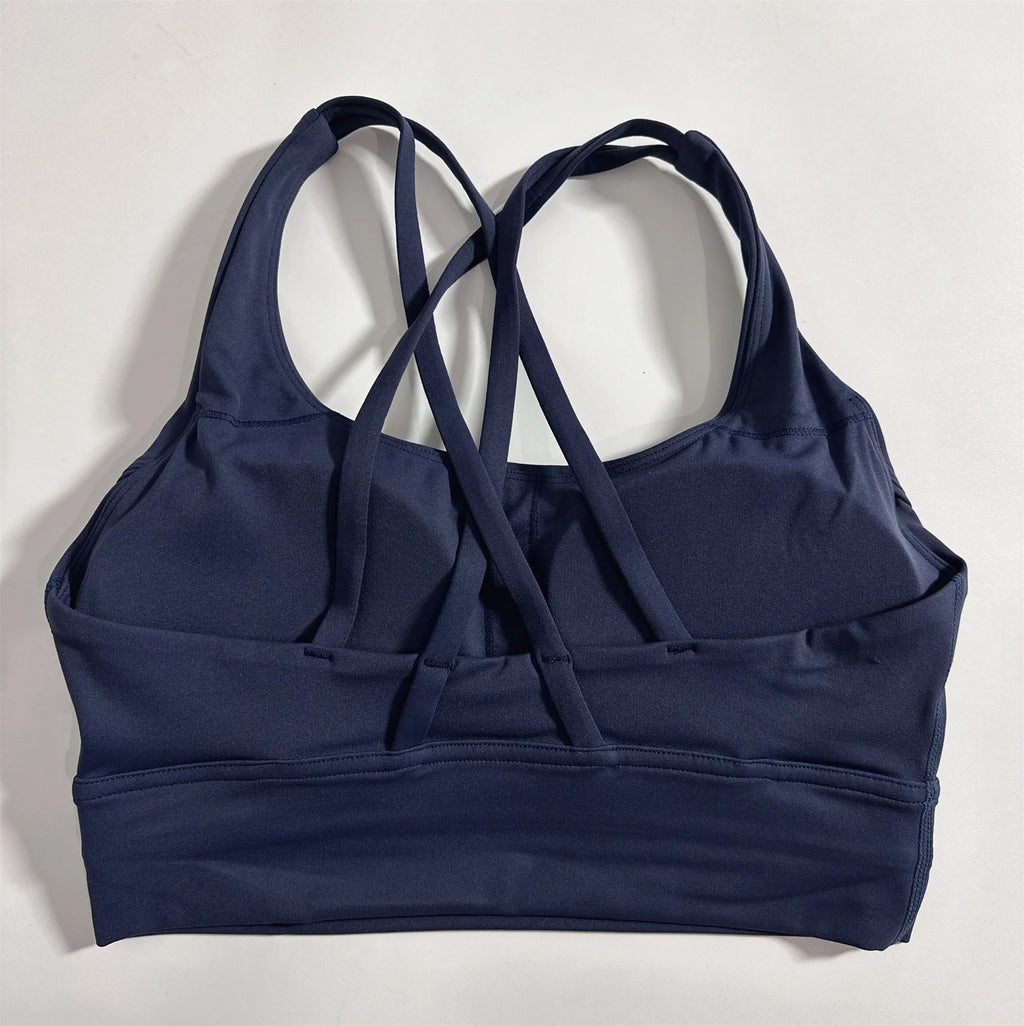 Kova by Veyra™ Women's Cross-Back Shockproof Sports Bra | High-Strength Push-Up Yoga Tank Top