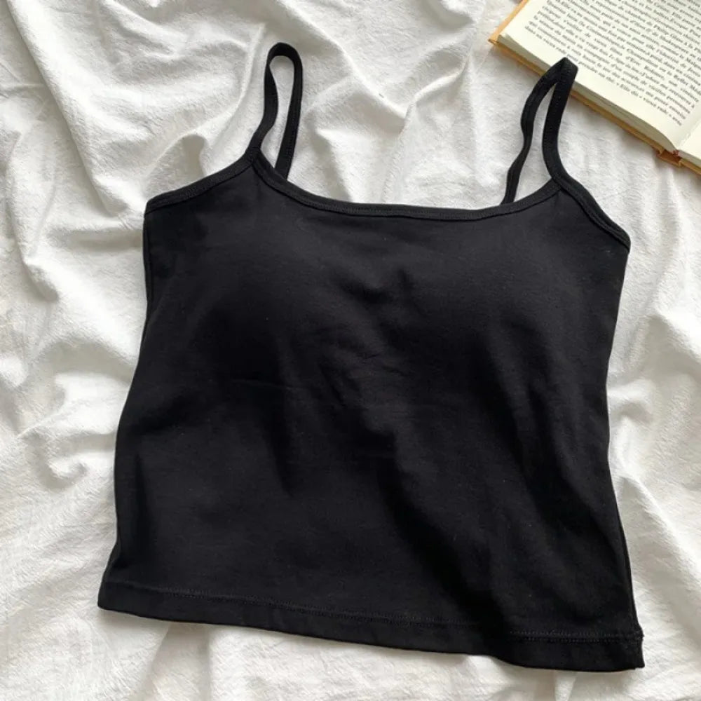 Veyra Active™ Sculpt Built-In Bra Camisole | Seamless Spaghetti-Strap Slim Tank Top
