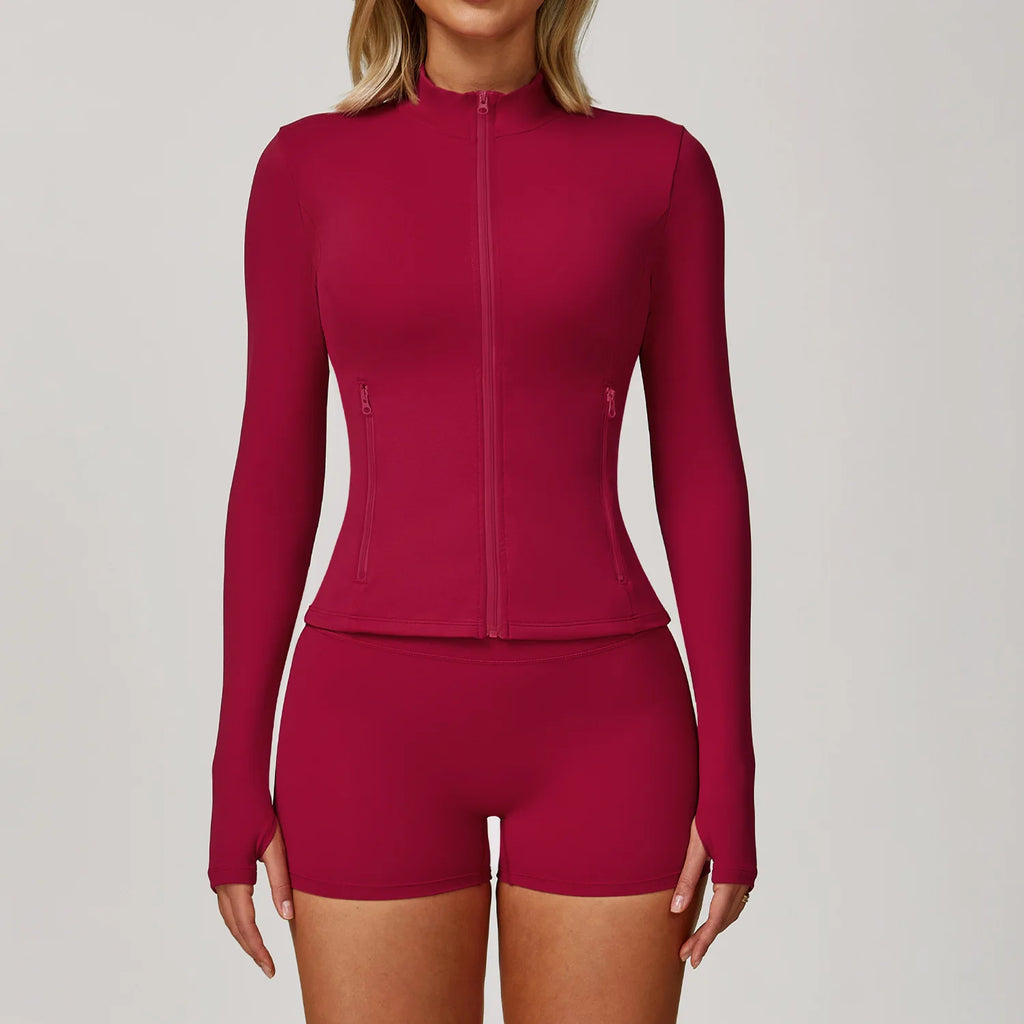 Veyra Active™ Infinite 3-Piece Yoga Set | Long Sleeve Top, Sports Bra & High-Waisted Leggings