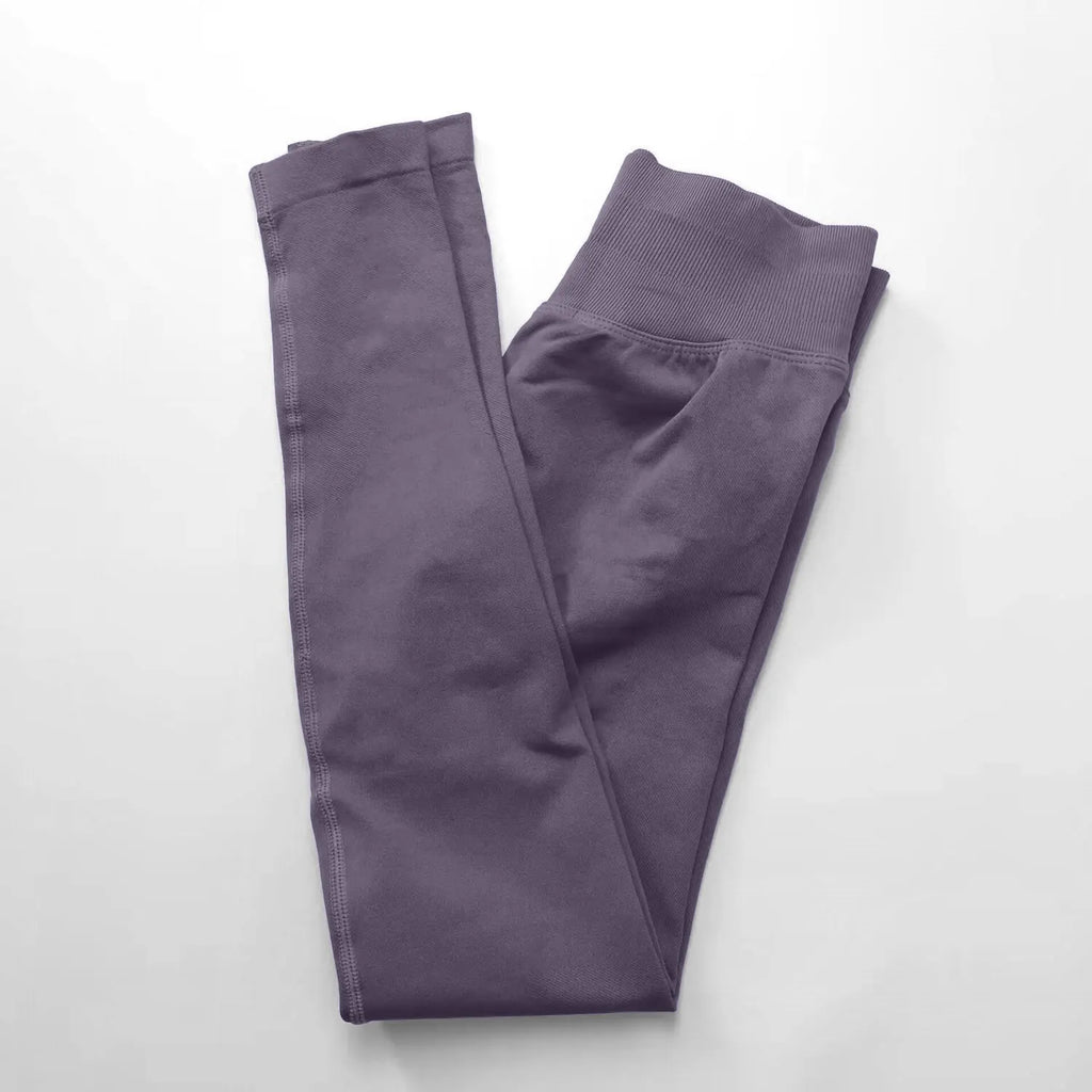 Veyra Active™ Impact Seamless Scrunch Leggings | Low Ribbed Waistband Glute-Shaping Yoga Pants