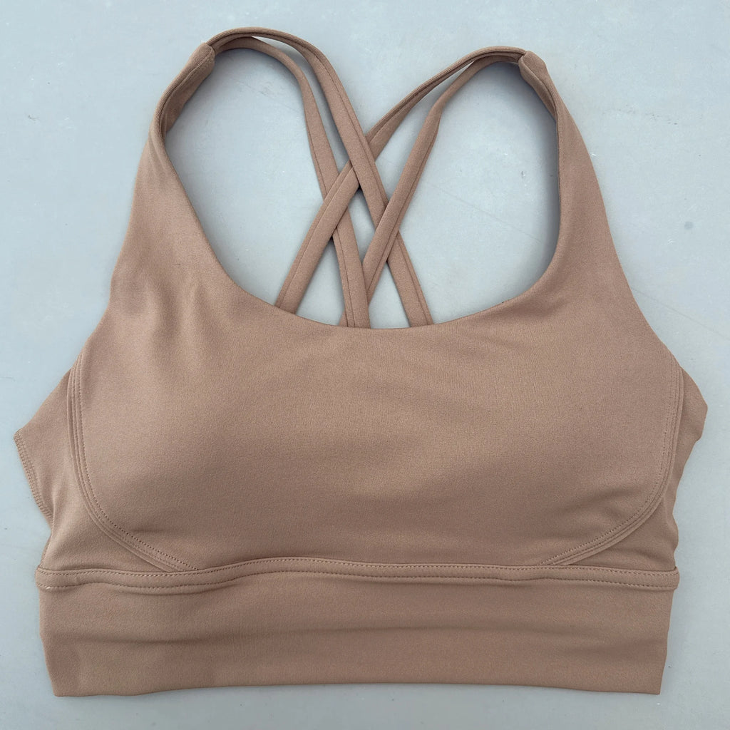Kova by Veyra™ Women's Cross-Back Shockproof Sports Bra | High-Strength Push-Up Yoga Tank Top