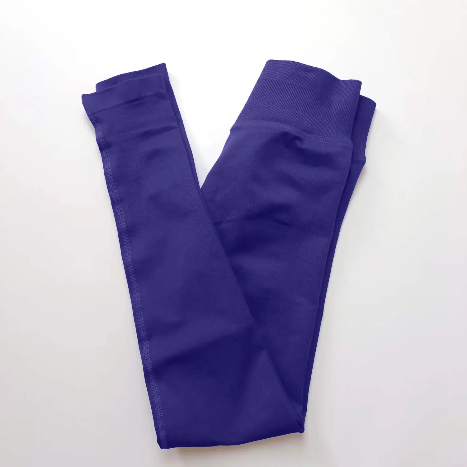 Veyra Active™ Impact Seamless Scrunch Leggings | Low Ribbed Waistband Glute-Shaping Yoga Pants