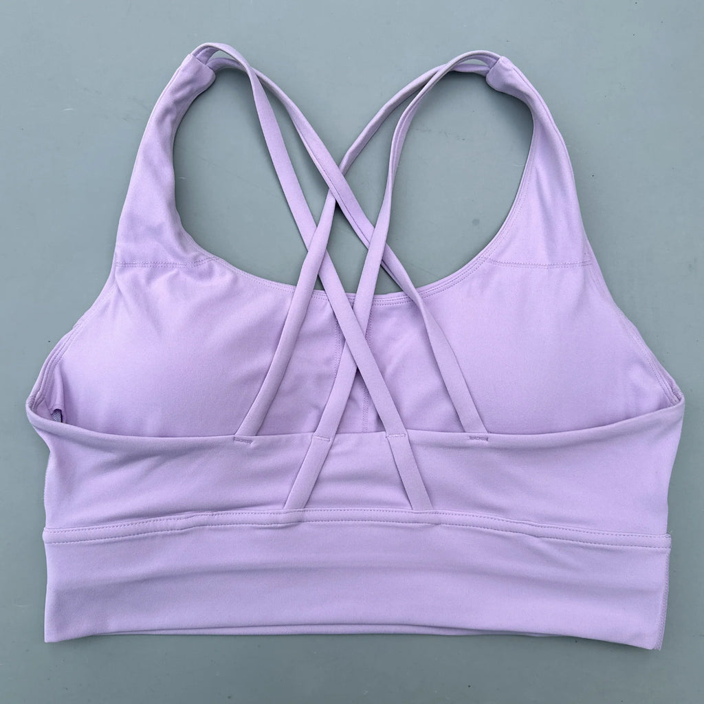 Kova by Veyra™ Women's Cross-Back Shockproof Sports Bra | High-Strength Push-Up Yoga Tank Top