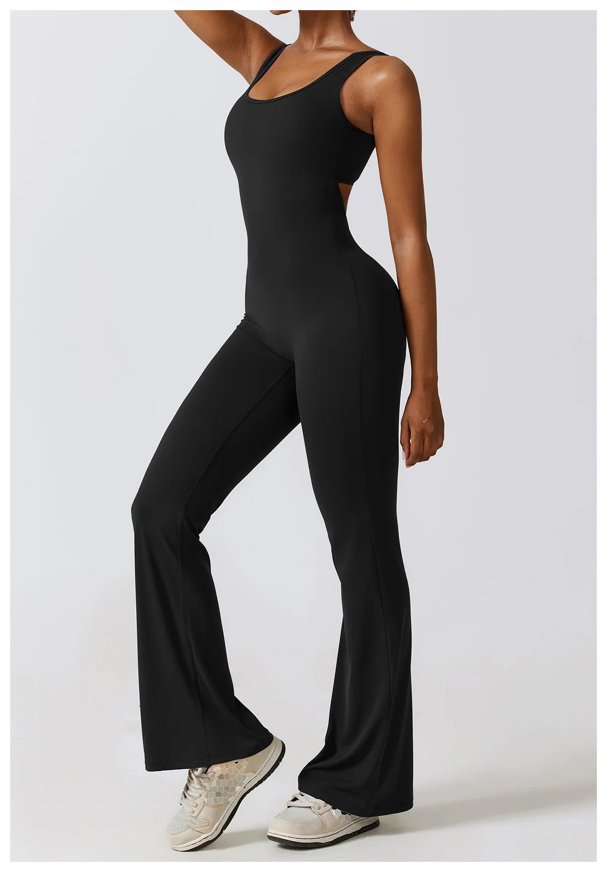 Veyra Active™ Sculpt One-Piece Workout Jumpsuit | Seamless Push-Up Yoga Bodysuit & Romper