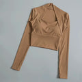 Veyra Active™ Elegant Long-Sleeve Yoga Shirt | Built-In Bra Small Waistband Gym Top
