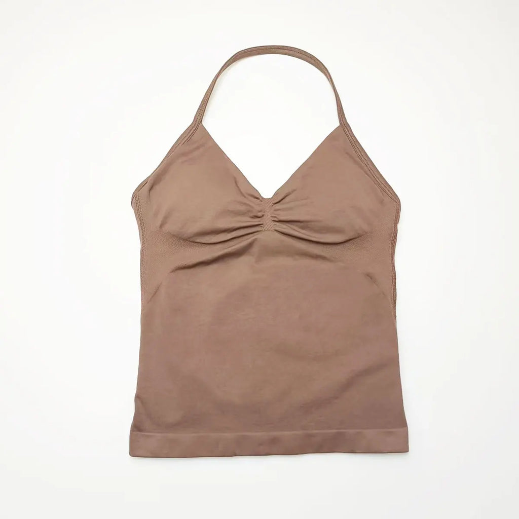 Veyra Active™ Impact Longline Halter Sports Bra | Anti-Chafe Open Back Yoga Crop Top