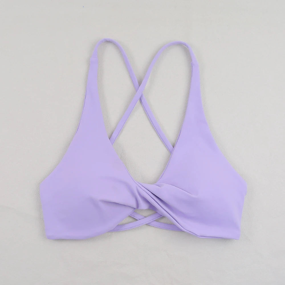 Veyra Active™ Impact Slim-Strap Sports Bra | Seamless High-Stretch Yoga Crop Top