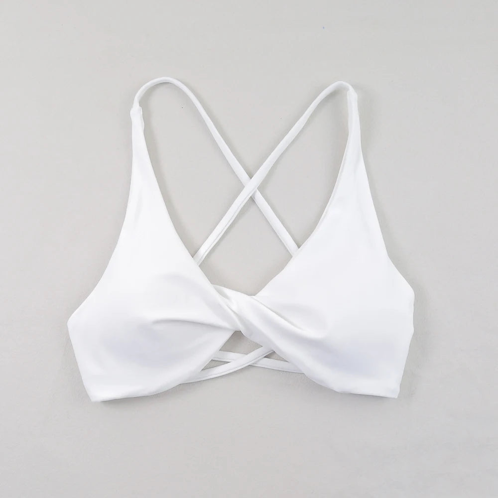 Veyra Active™ Impact Slim-Strap Sports Bra | Seamless High-Stretch Yoga Crop Top