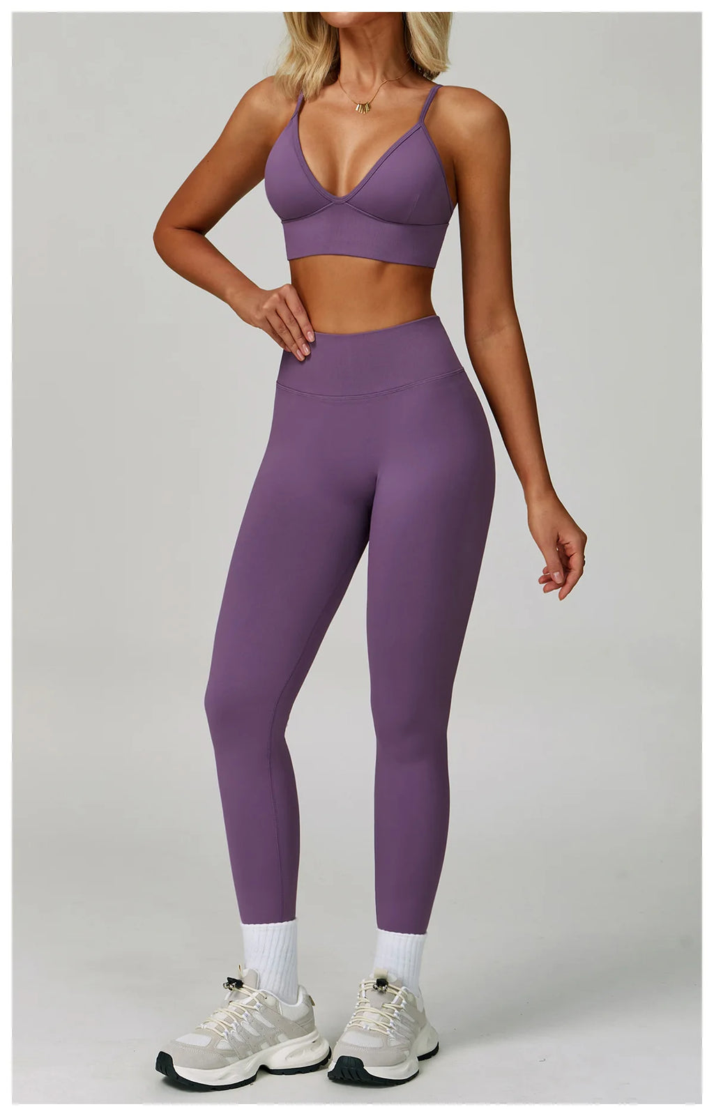 Veyra Active™ SculptFlex 3-Piece Yoga Set | Long Sleeve Crop Top, Sports Bra & High-Waist Leggings