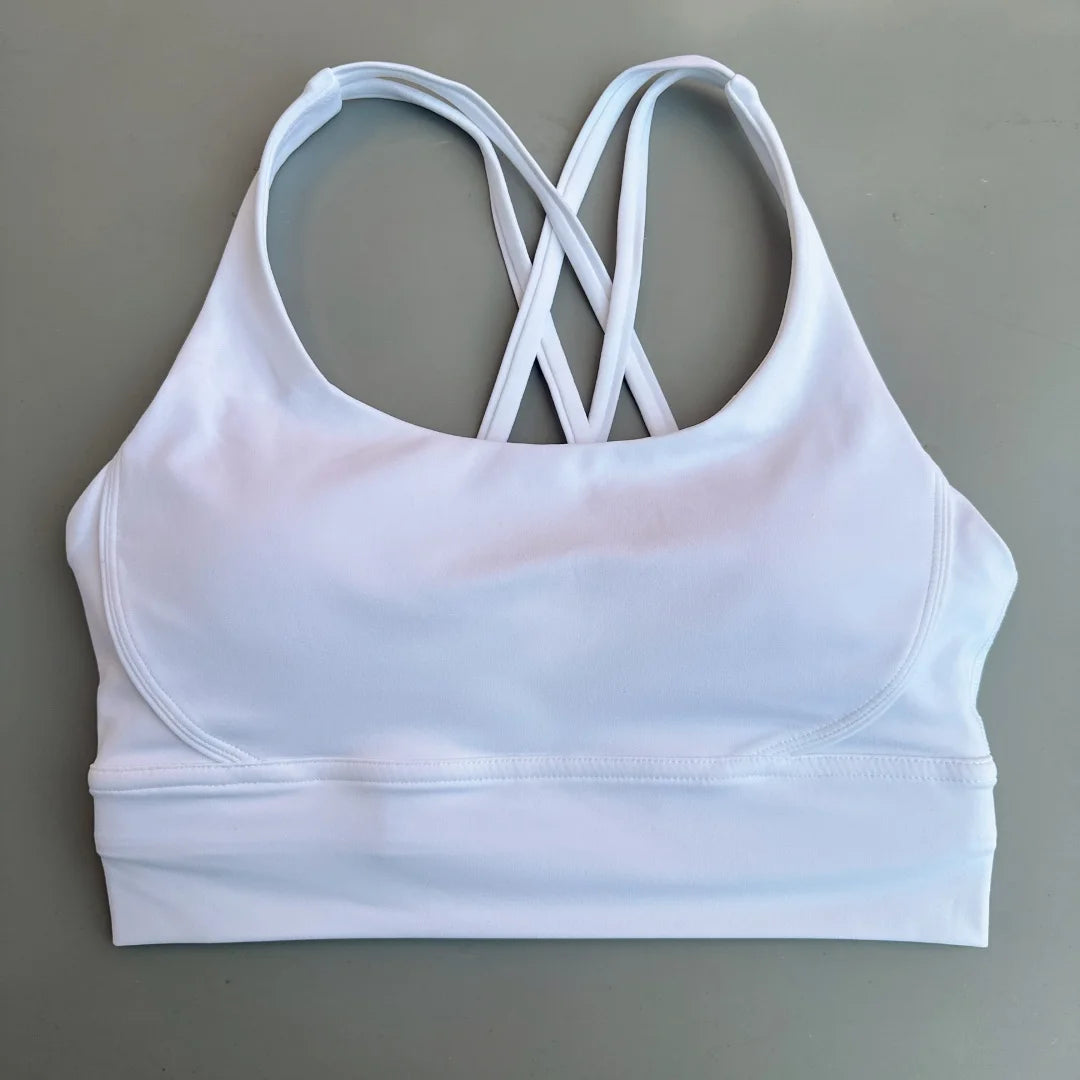 Kova by Veyra™ Women's Cross-Back Shockproof Sports Bra | High-Strength Push-Up Yoga Tank Top