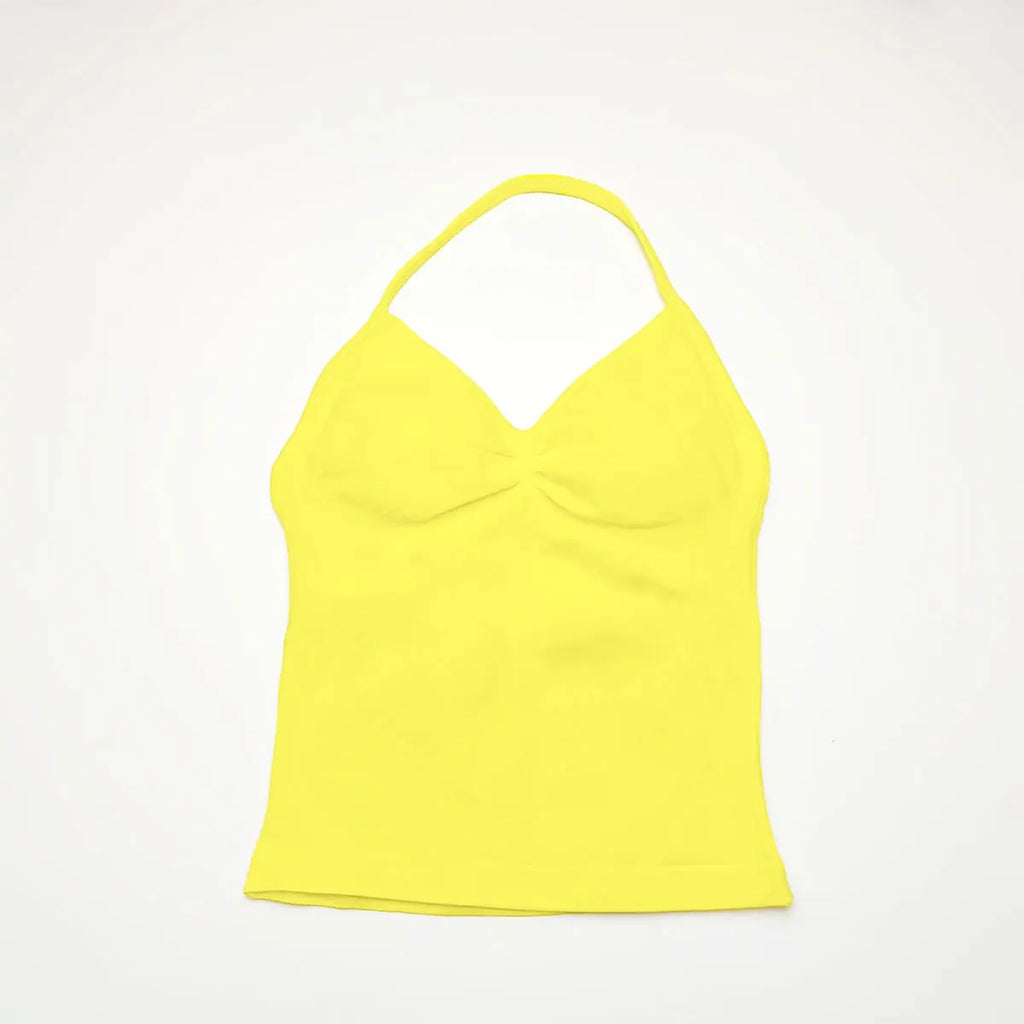 Veyra Active™ Impact Longline Halter Sports Bra | Anti-Chafe Open Back Yoga Crop Top