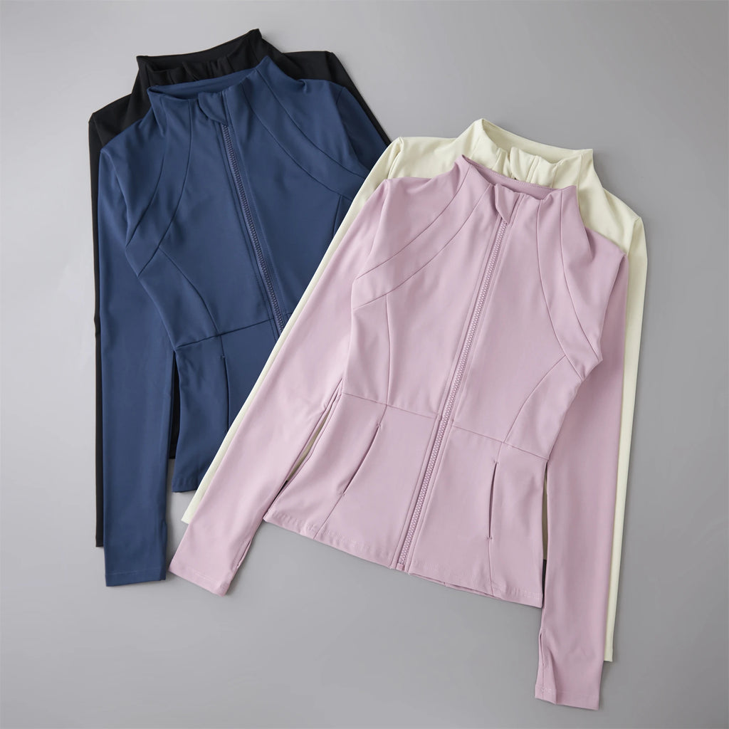 Veyra Active™ Breeze Lightweight Running Jacket | Wind-Resistant Long-Sleeve Workout Top