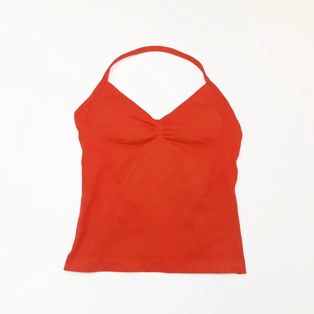Veyra Active™ Impact Longline Halter Sports Bra | Anti-Chafe Open Back Yoga Crop Top