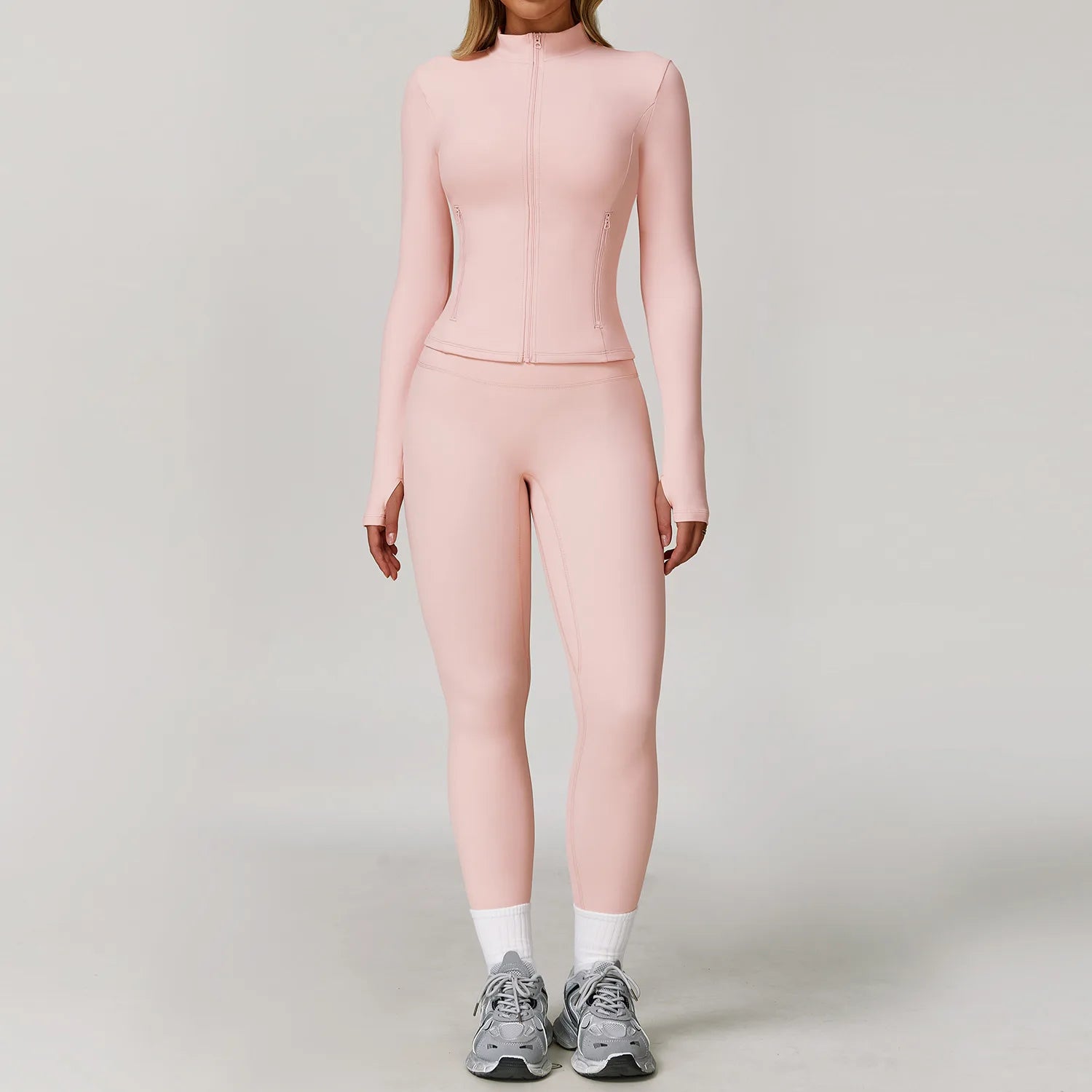 Veyra Active™ Infinite 3-Piece Yoga Set | Long Sleeve Top, Sports Bra & High-Waisted Leggings