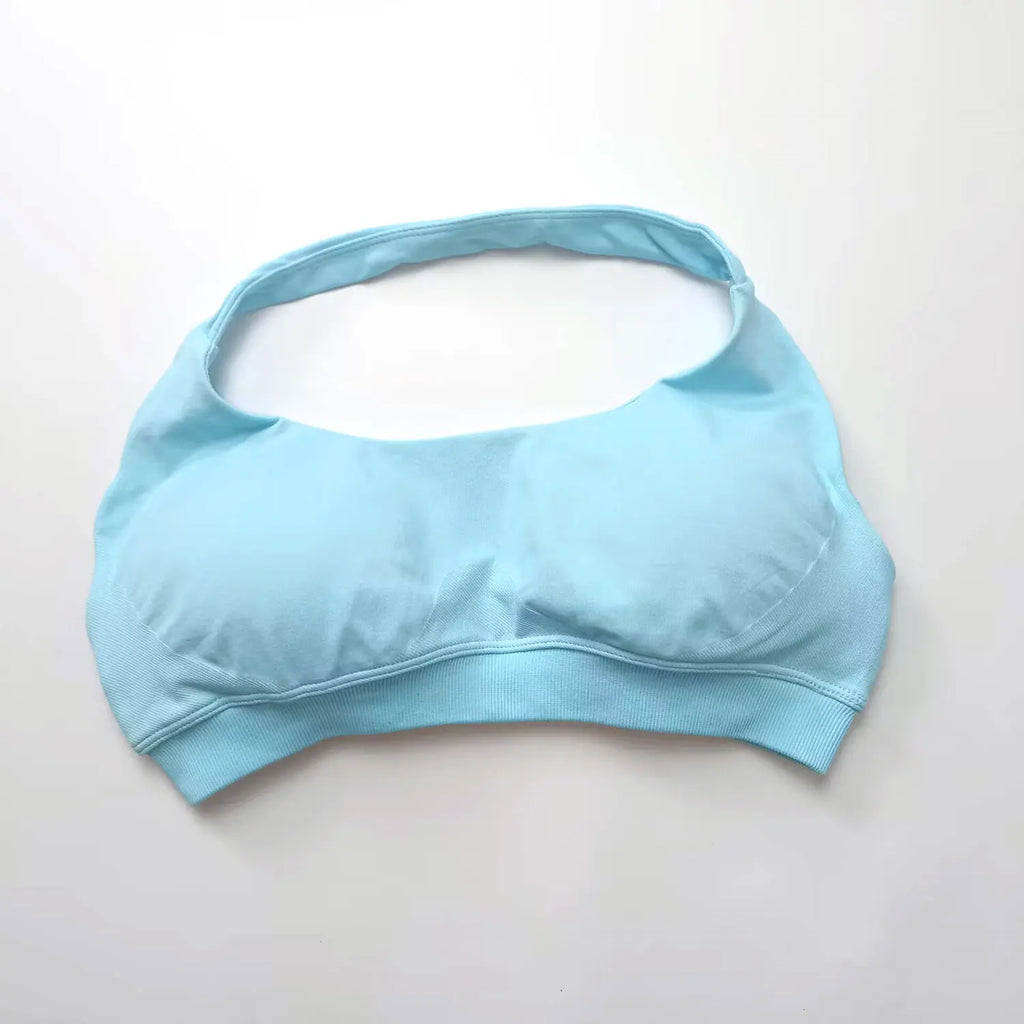 Veyra Active™ Impact Seamless Halter Sports Bra | High-Support Push-Up Gym & Yoga Crop Top