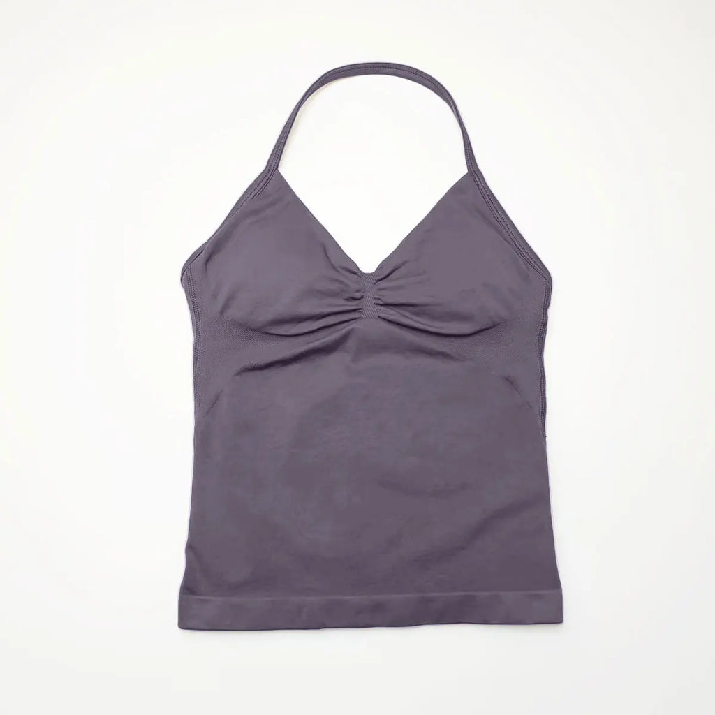 Veyra Active™ Impact Longline Halter Sports Bra | Anti-Chafe Open Back Yoga Crop Top