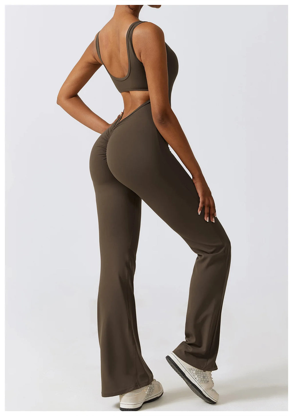 Veyra Active™ Sculpt One-Piece Workout Jumpsuit | Seamless Push-Up Yoga Bodysuit & Romper