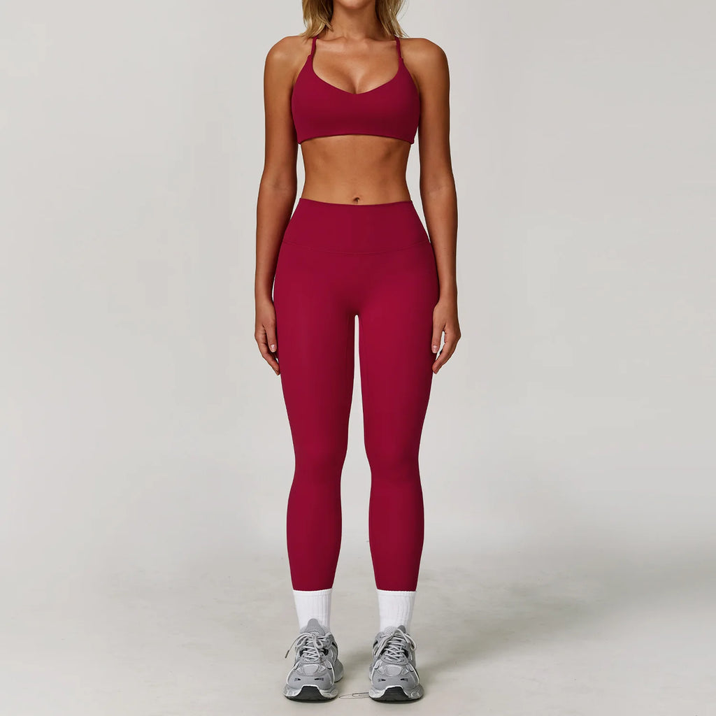 Veyra Active™ Infinite 3-Piece Yoga Set | Long Sleeve Top, Sports Bra & High-Waisted Leggings