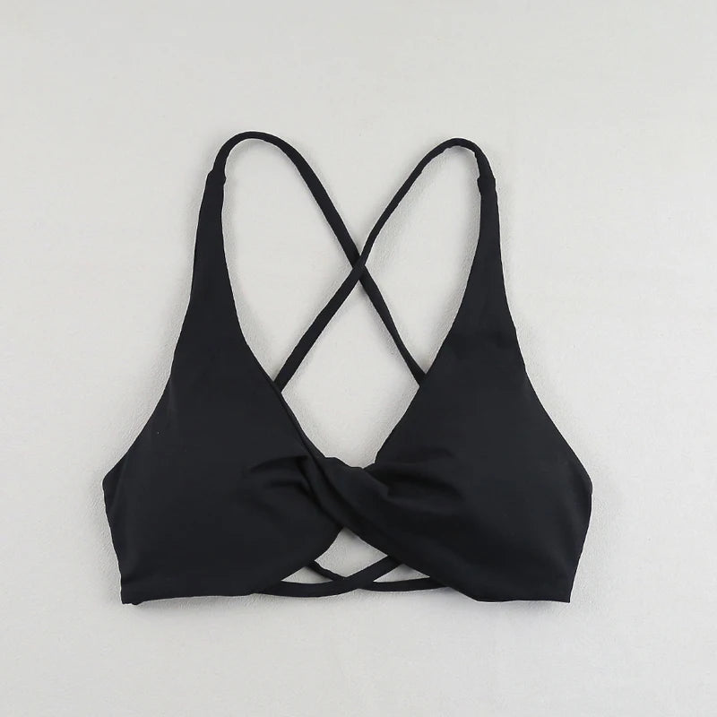 Veyra Active™ Impact Slim-Strap Sports Bra | Seamless High-Stretch Yoga Crop Top