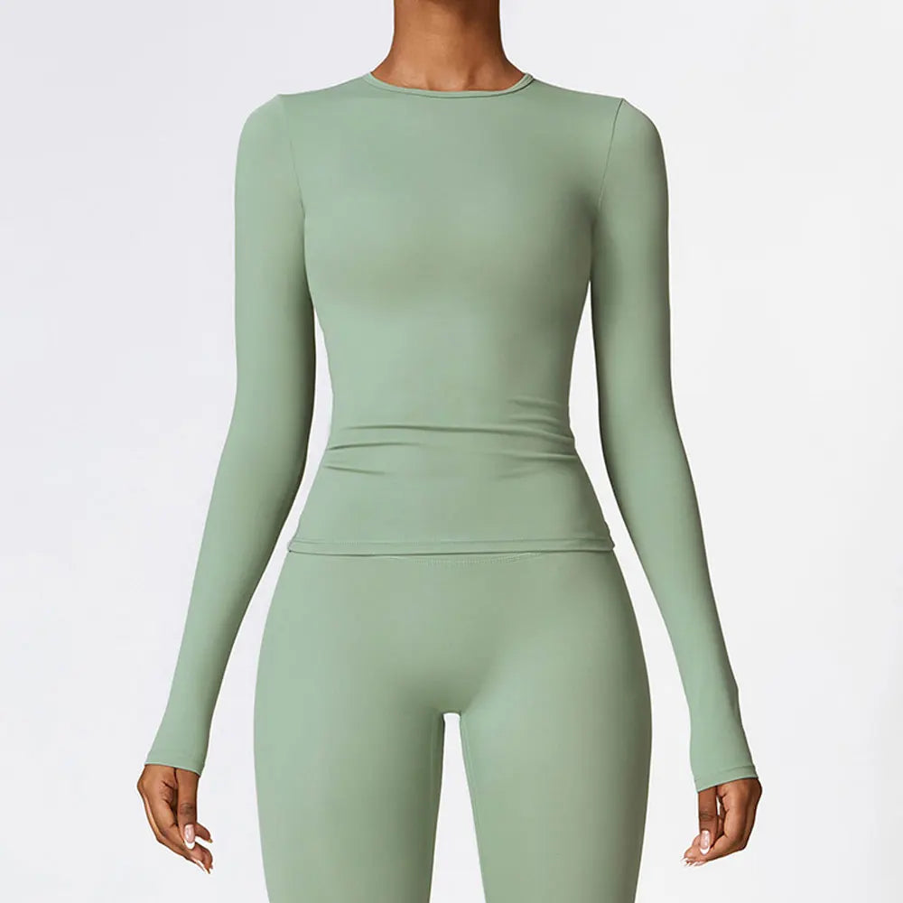 Veyra Active™ Women's Thermomotion Long-Sleeve Yoga Shirt | Winter Quick-Dry Slim-Fit Gym Top