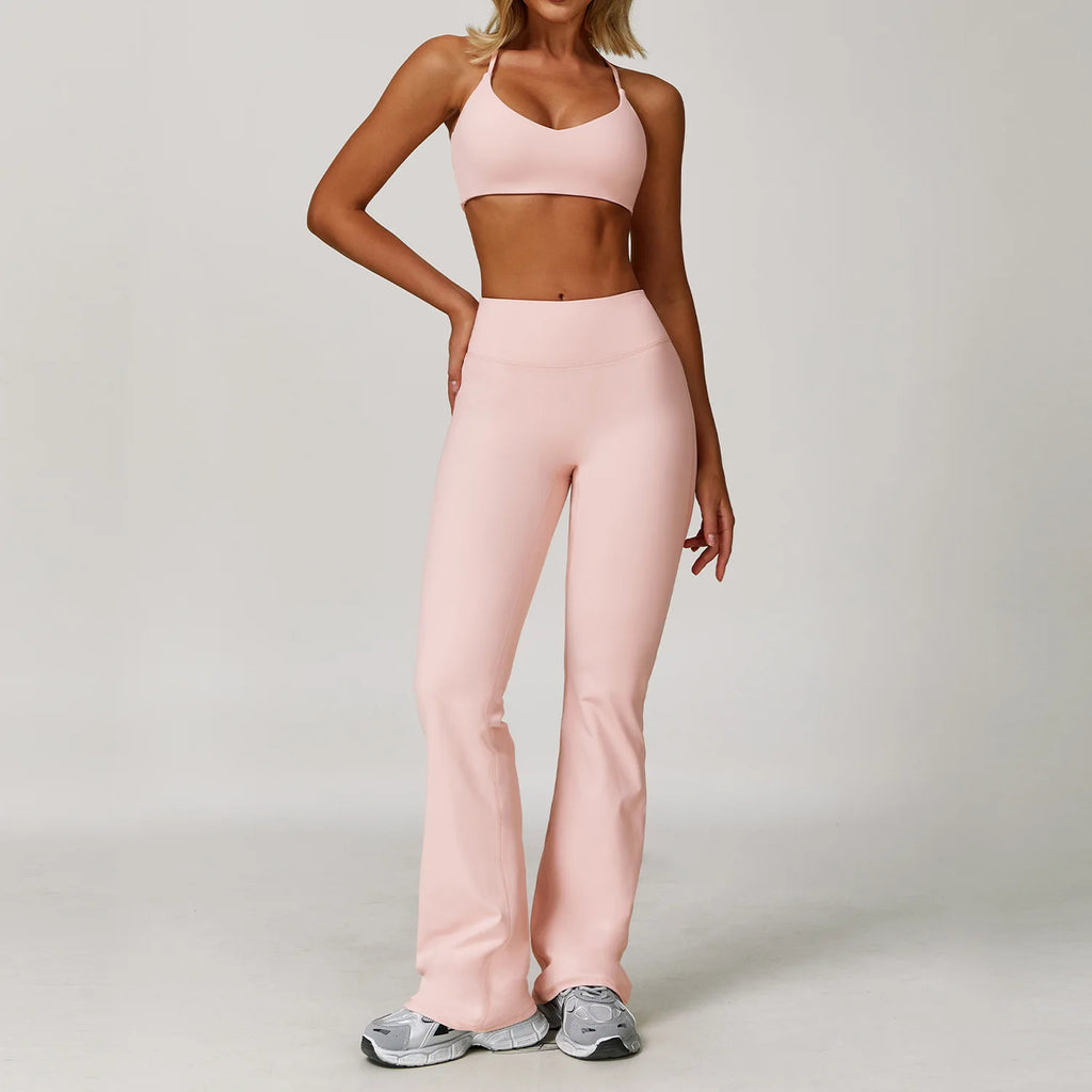 Veyra Active™ Infinite 3-Piece Yoga Set | Long Sleeve Top, Sports Bra & High-Waisted Leggings