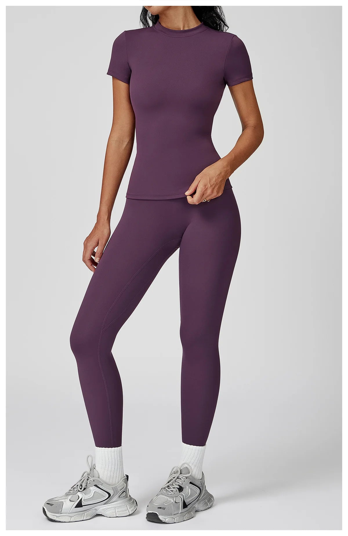 Veyra Active™ Women's SculptFlex 2-Piece Yoga Set | Long Sleeve Top, High-Waist Leggings & Shorts