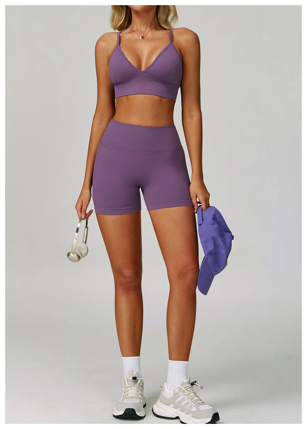 Veyra Active™ SculptFlex 3-Piece Yoga Set | Long Sleeve Crop Top, Sports Bra & High-Waist Leggings