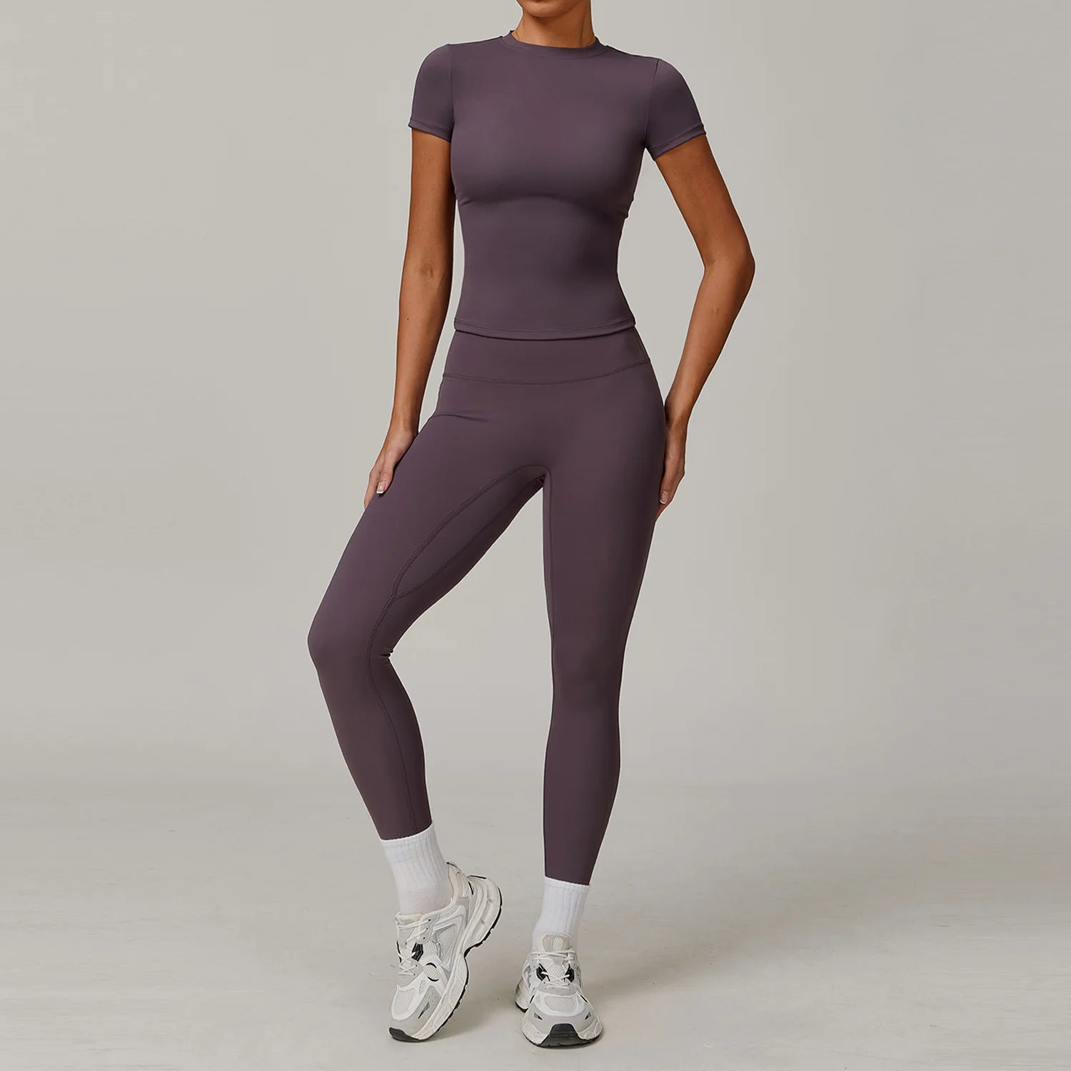 Veyra Active™ Women's SculptFlex 2-Piece Yoga Set | Long Sleeve Top, High-Waist Leggings & Shorts
