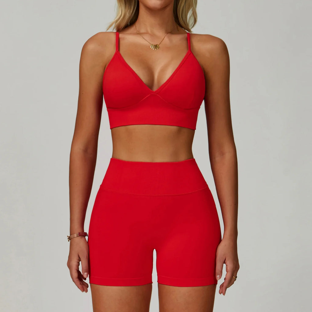 Veyra Active™ SculptFlex 3-Piece Yoga Set | Long Sleeve Crop Top, Sports Bra & High-Waist Leggings