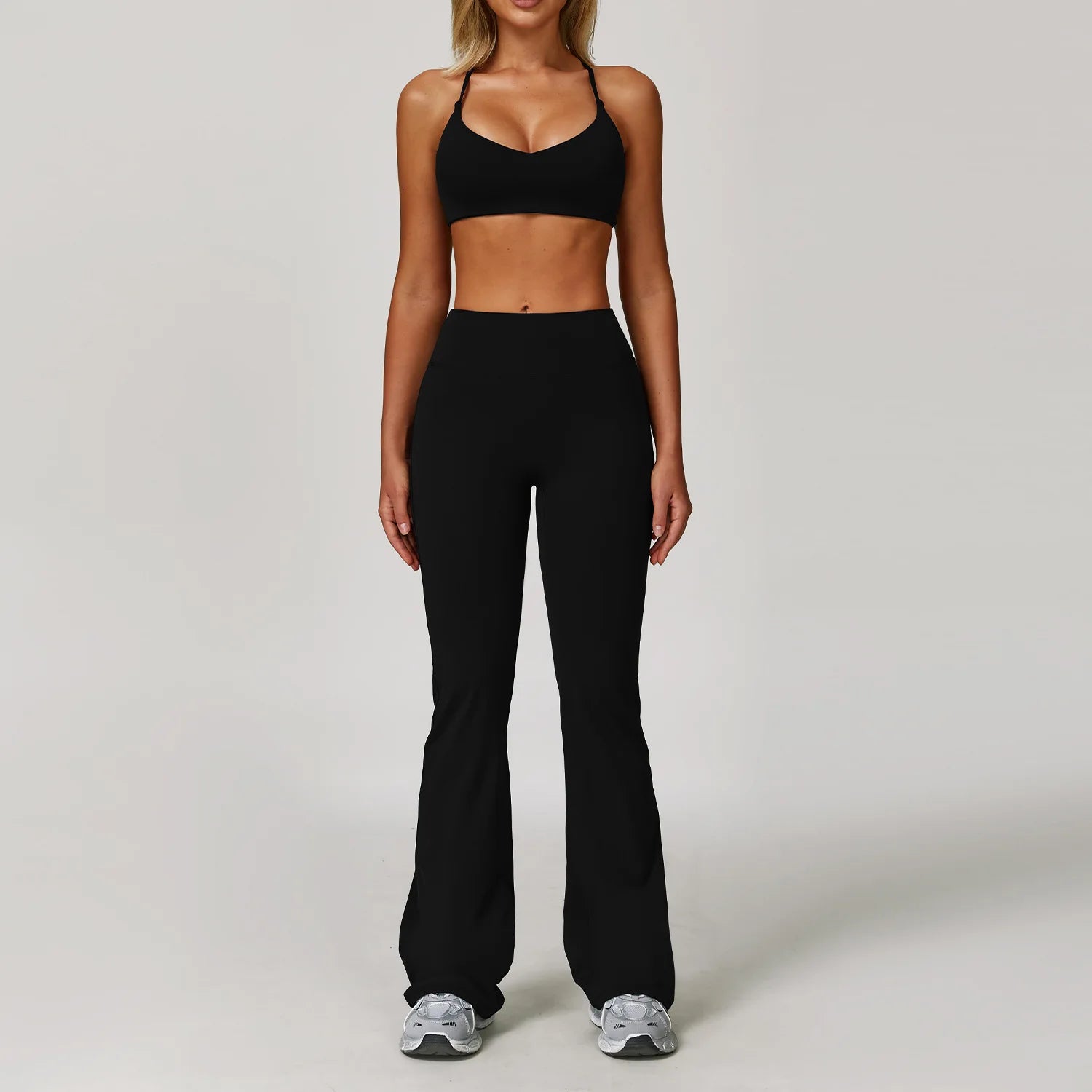 Veyra Active™ Infinite 3-Piece Yoga Set | Long Sleeve Top, Sports Bra & High-Waisted Leggings