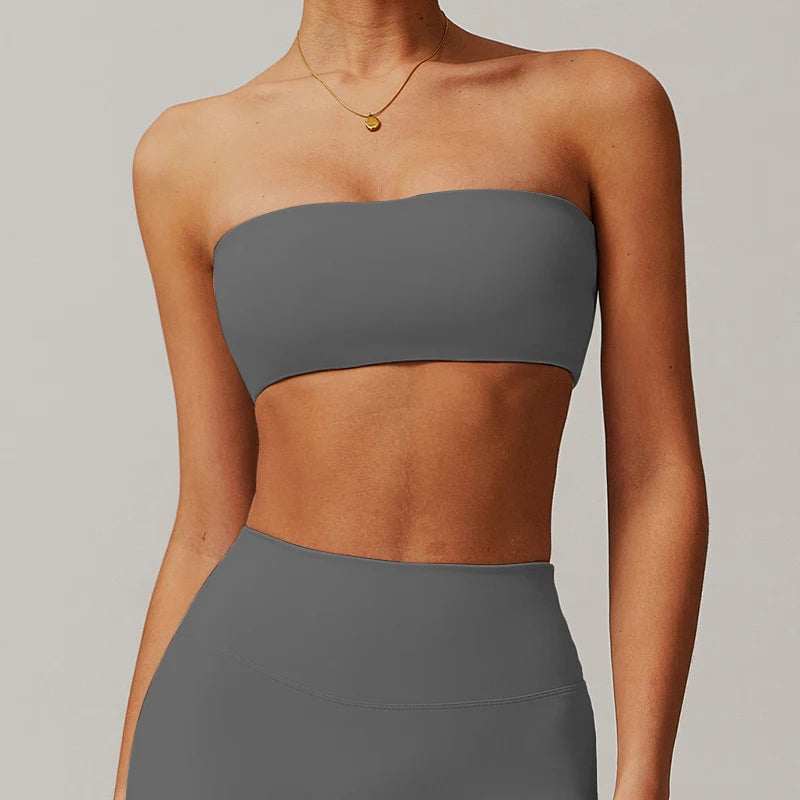 Veyra Active™ Summer Strapless Sports Bra | Anti-Slip Seamless Tube Top & Workout Bra