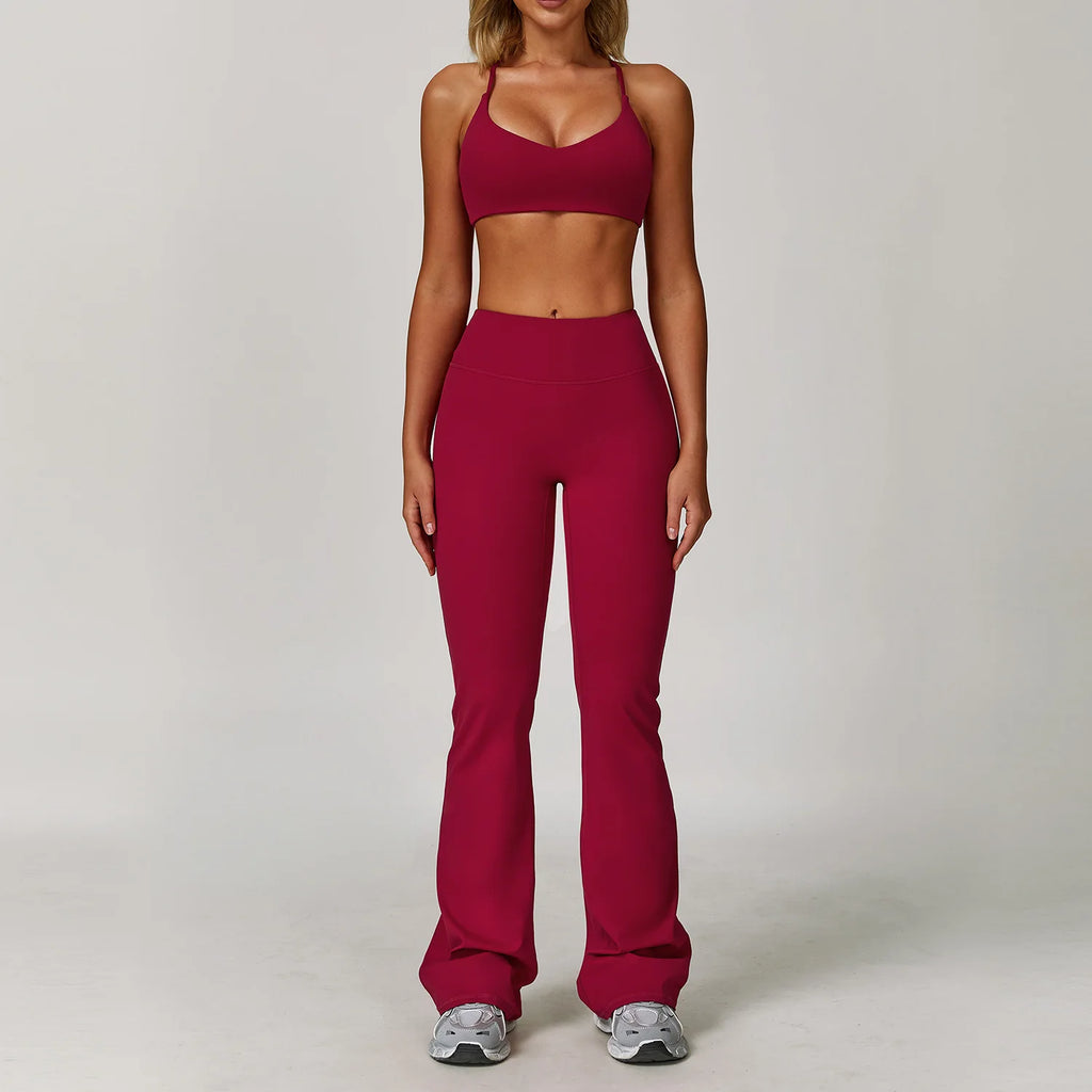 Veyra Active™ Infinite 3-Piece Yoga Set | Long Sleeve Top, Sports Bra & High-Waisted Leggings