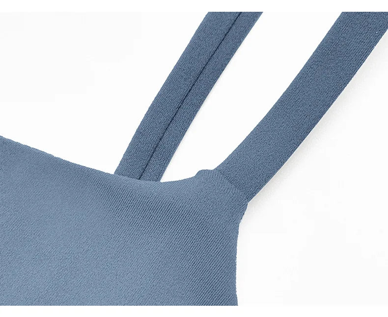 Veyra Active™ Sculpt Square-Neck Tank Top | Built-In Bra Yoga Vest & Workout Crop Top