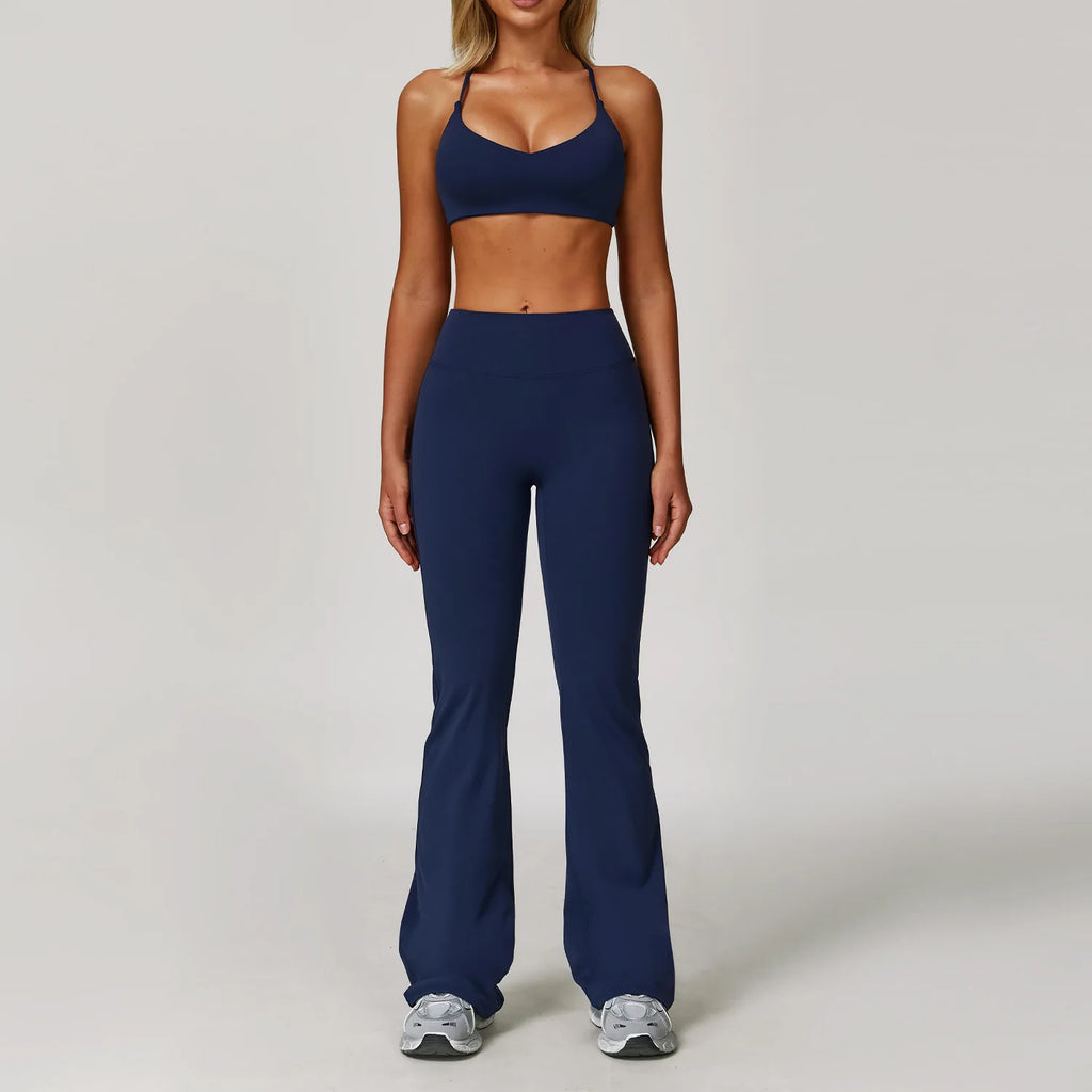 Veyra Active™ Infinite 3-Piece Yoga Set | Long Sleeve Top, Sports Bra & High-Waisted Leggings