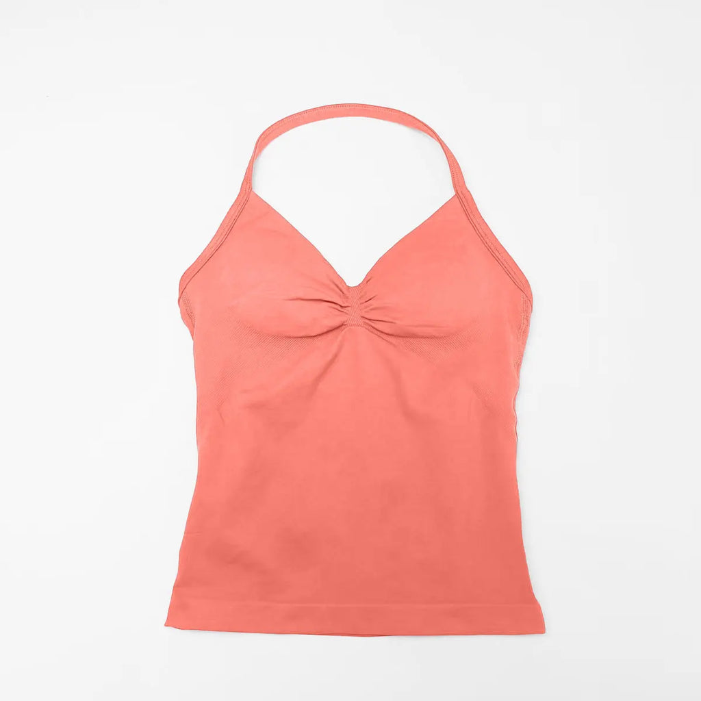 Veyra Active™ Impact Longline Halter Sports Bra | Anti-Chafe Open Back Yoga Crop Top