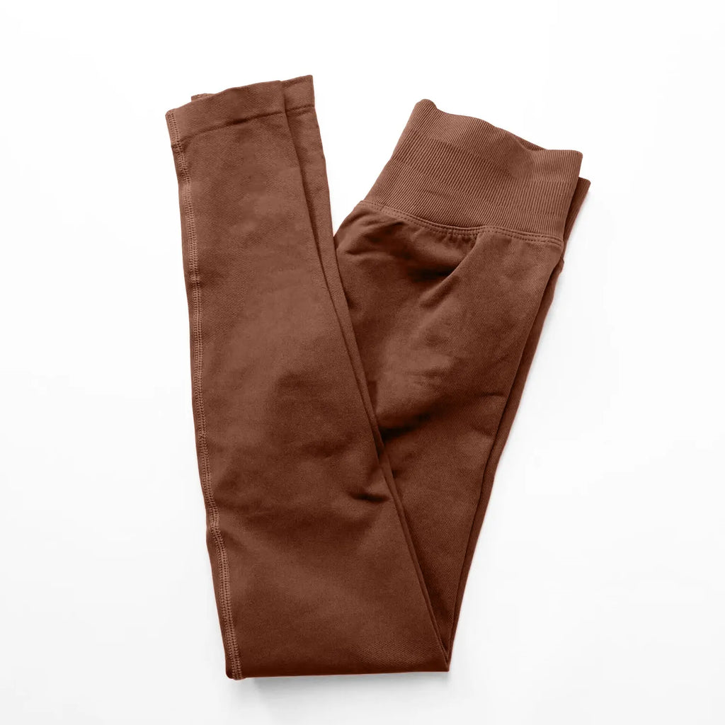 Veyra Active™ Impact Seamless Scrunch Leggings | Low Ribbed Waistband Glute-Shaping Yoga Pants