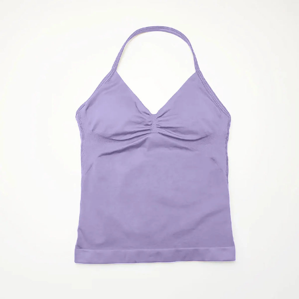 Veyra Active™ Impact Longline Halter Sports Bra | Anti-Chafe Open Back Yoga Crop Top