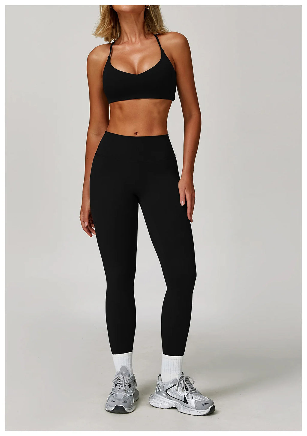 Veyra Active™ Infinite 3-Piece Yoga Set | Long Sleeve Top, Sports Bra & High-Waisted Leggings