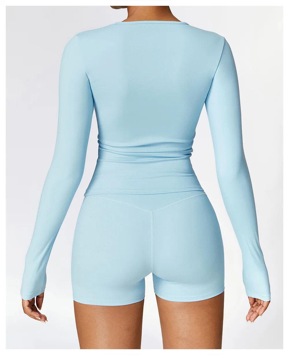 Veyra Active™ Women's Thermomotion Long-Sleeve Yoga Shirt | Winter Quick-Dry Slim-Fit Gym Top