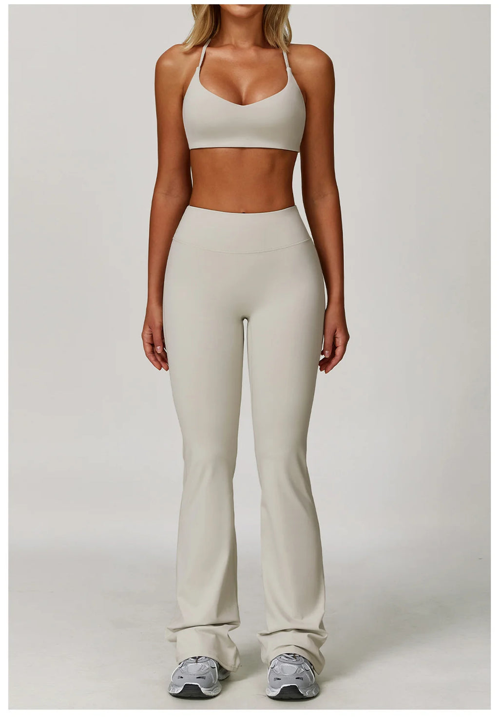 Veyra Active™ Infinite 3-Piece Yoga Set | Long Sleeve Top, Sports Bra & High-Waisted Leggings