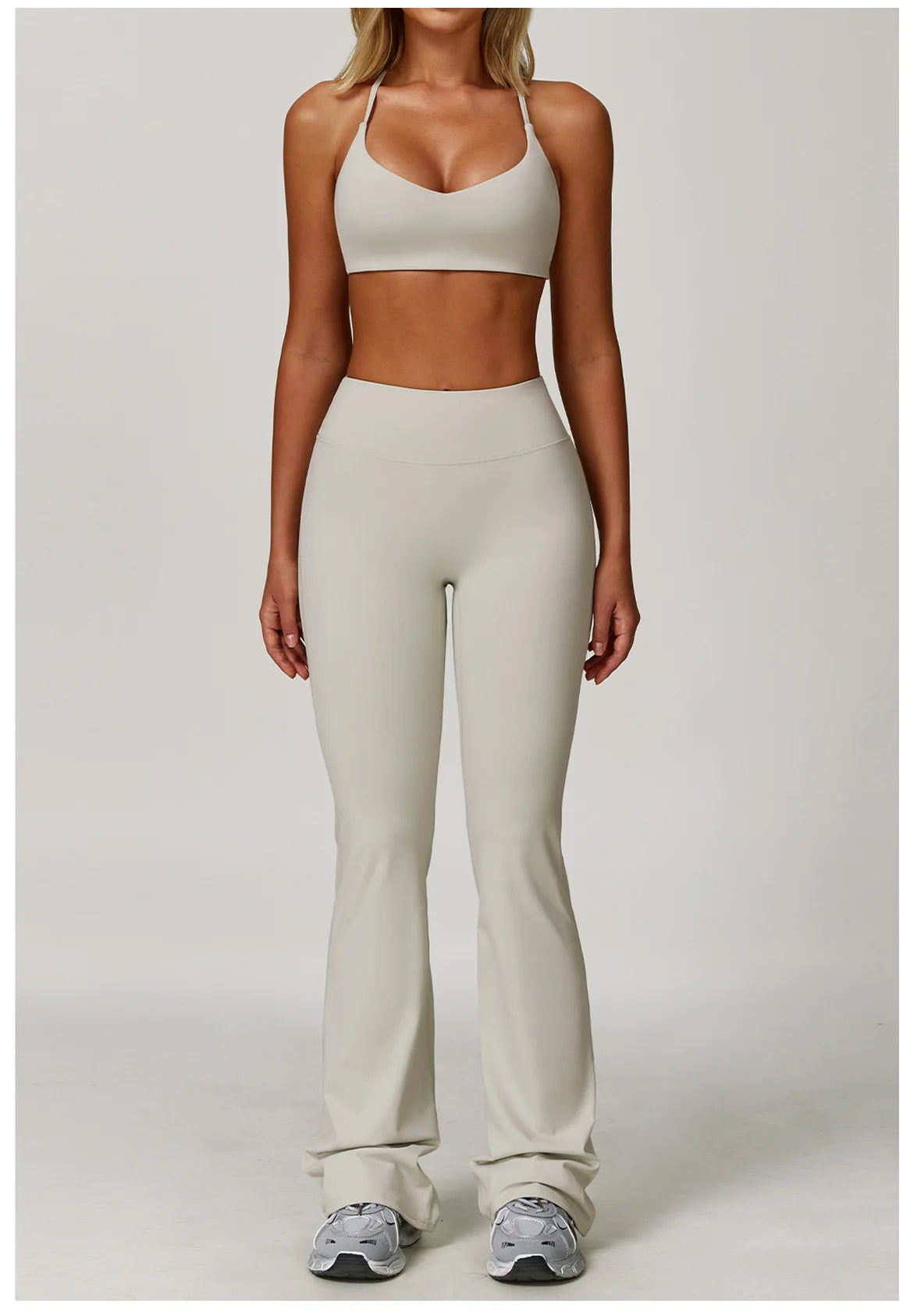 Veyra Active™ Infinite 3-Piece Yoga Set | Long Sleeve Top, Sports Bra & High-Waisted Leggings