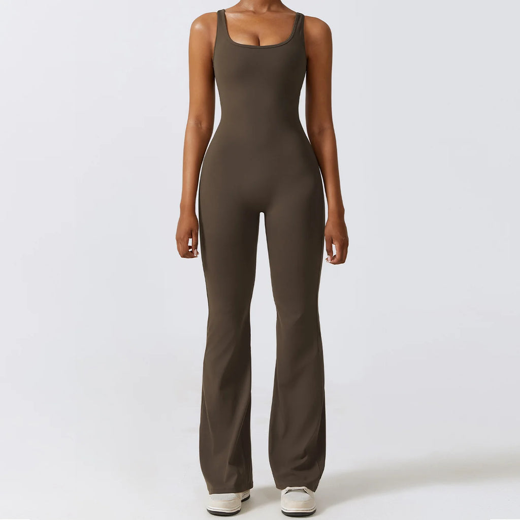 Veyra Active™ Sculpt One-Piece Workout Jumpsuit | Seamless Push-Up Yoga Bodysuit & Romper